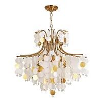 Люстра подвесная Pipirima A4089LM-8AB Arte Lamp белая на 8 ламп, основание античное бронза медь в стиле арт-деко современный прованс Люстра подвесная Pipirima A4089LM-8AB Arte Lamp белая на 8 ламп, основание античное бронза медь в стиле арт-деко современный прованс